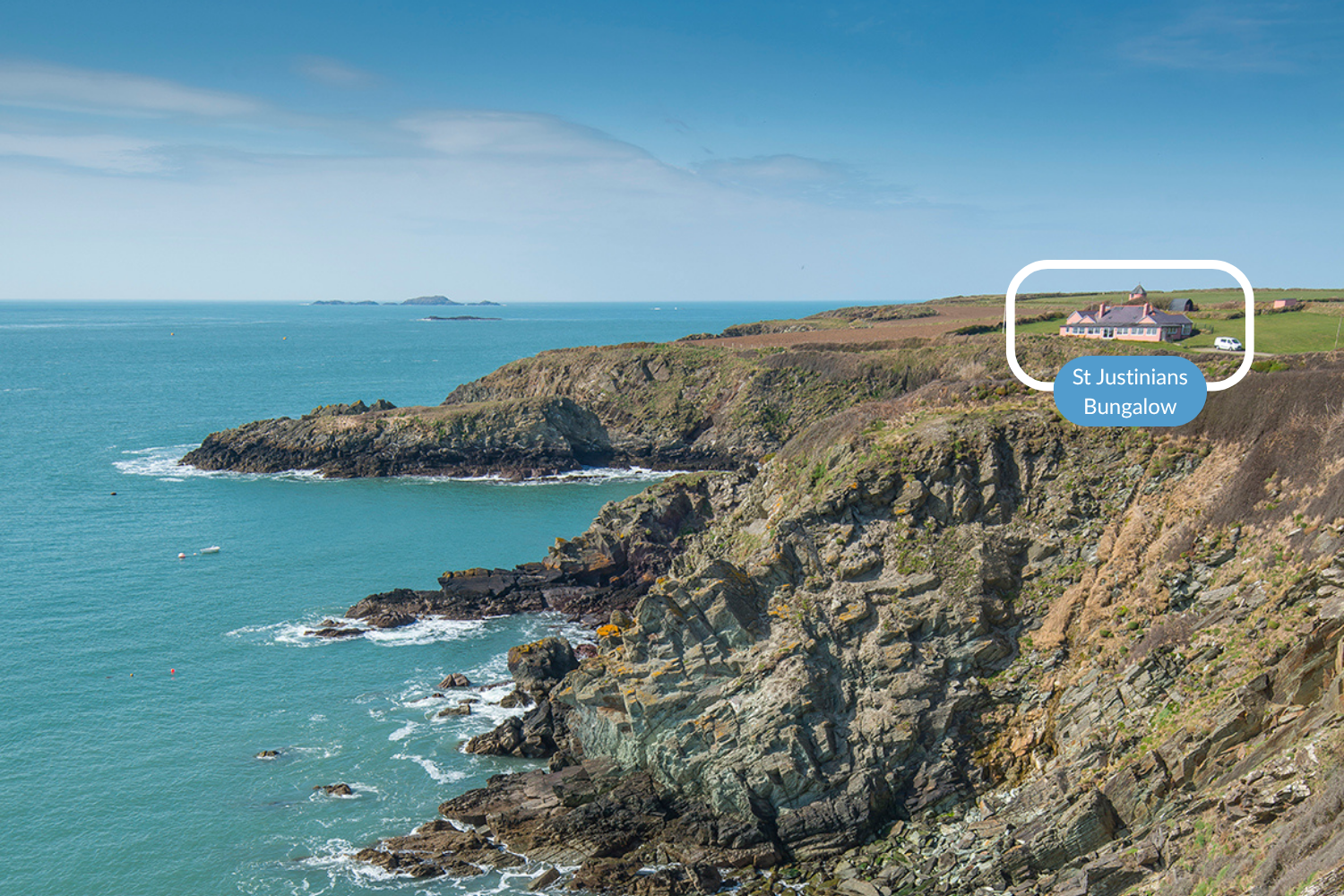 St Justinians Bungalow  (The Pink House) - Holiday Cottage in Pembrokeshire